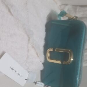 Marc Jacobs Teal and Gold Compact Camera Bag